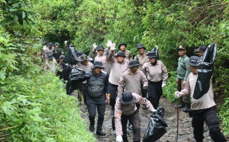 Jalur Pendakian Gunung Lawu Jadi Sasaran Korve Polres Magetan