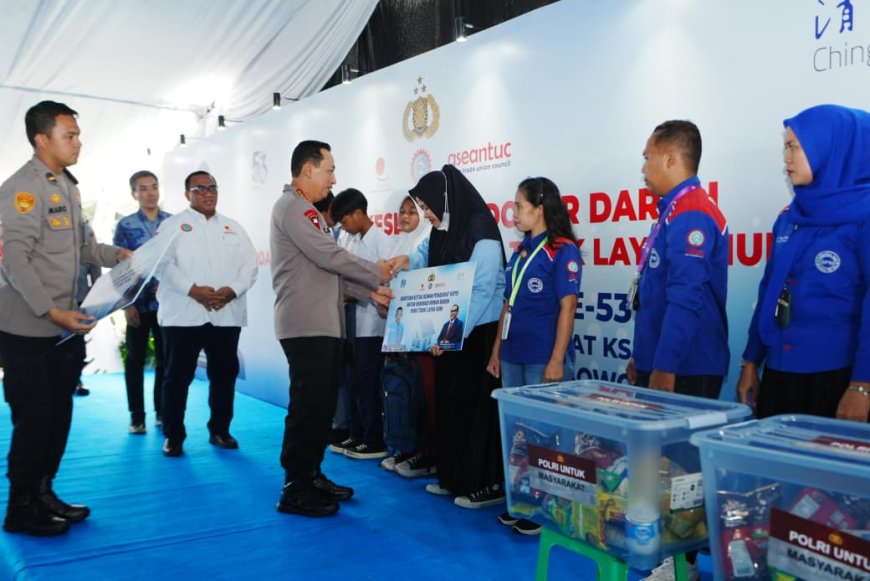 Kapolri Bangun Sinergi dengan Buruh di HUT KSPSI ke-53