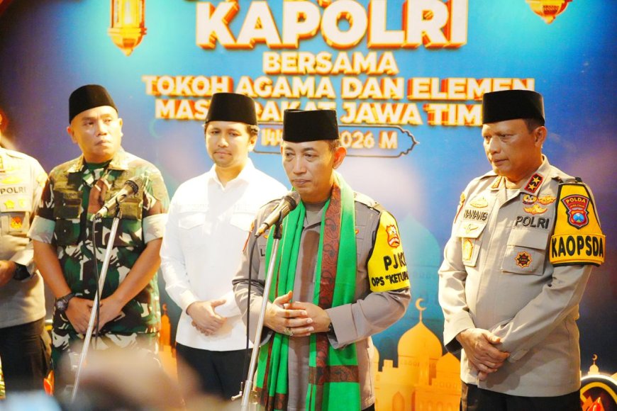 Safari Ramadhan di Jatim, Kapolri Ajak Seluruh Elemen Bersatu Jaga Kamtibmas-Dukung Program Presiden 