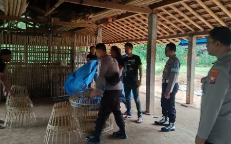 Operasi Penertiban, Polres Ponorogo Bubarkan Sabung Ayam dan Dadu