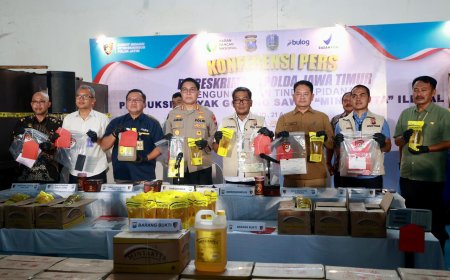 Polda Jatim Amankan Barang Bukti MinyaKita Bermasalah