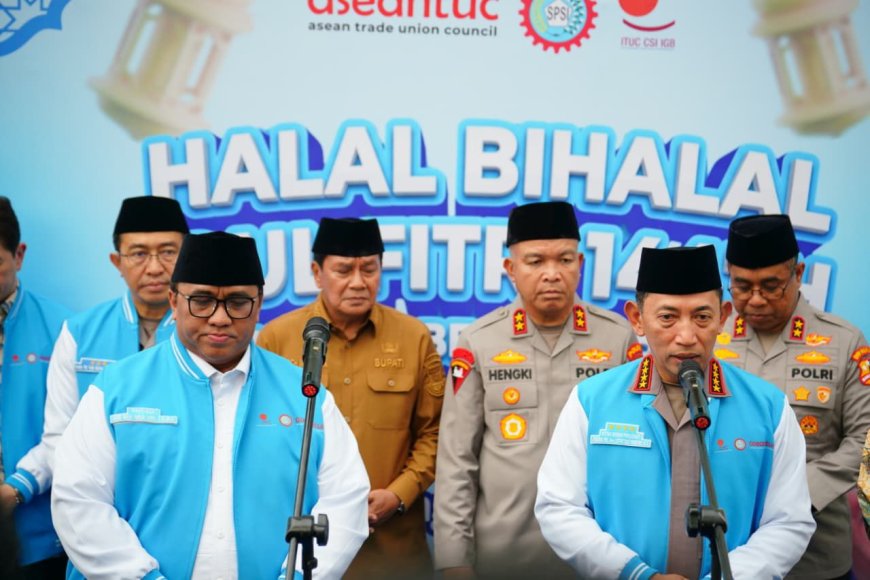 Halal Bihalal Pererat Hubungan Kapolri dan Buruh