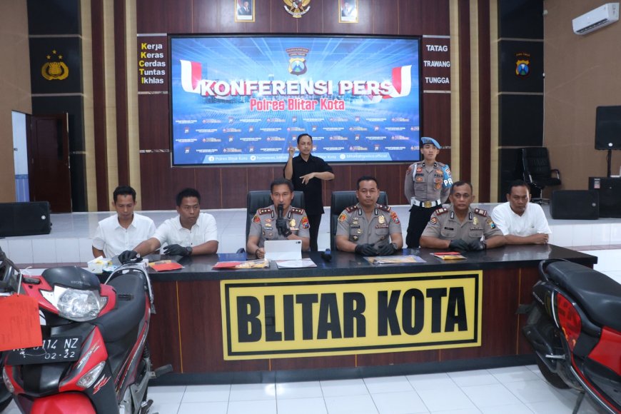 Polres Blitar Kota Bekuk Dua Pelaku Jaringan Curanmor