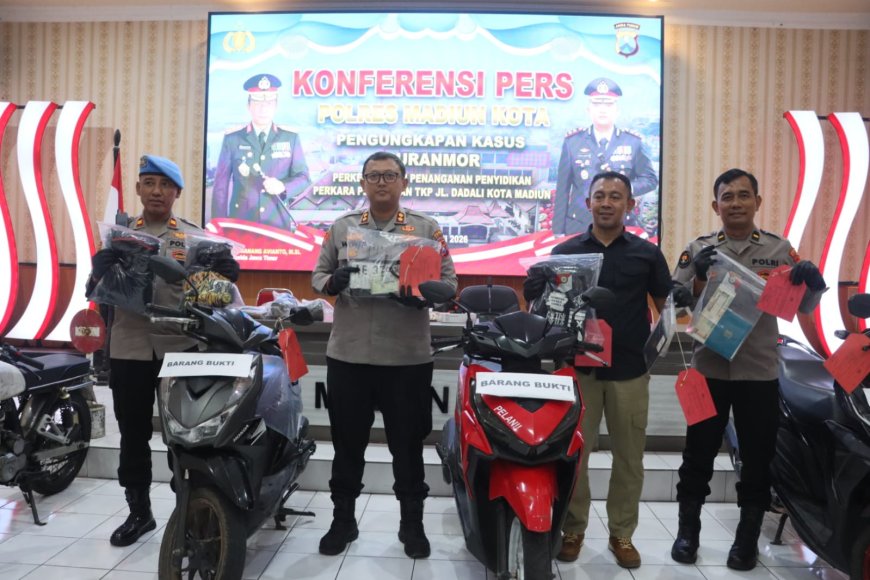 Empat Tersangka Curanmor Ditangkap untuk Proses Hukum Lanjutan